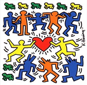 K. Haring colourful work
