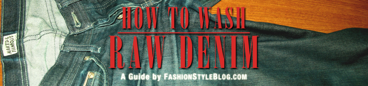 how to wash raw denim jeans